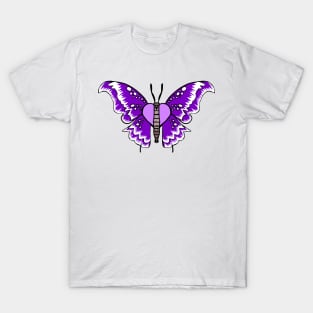 Butterfly purple & white T-Shirt